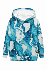 Bluza kangurka z kapturem chłopięca niebieska MiMi 6894-29526