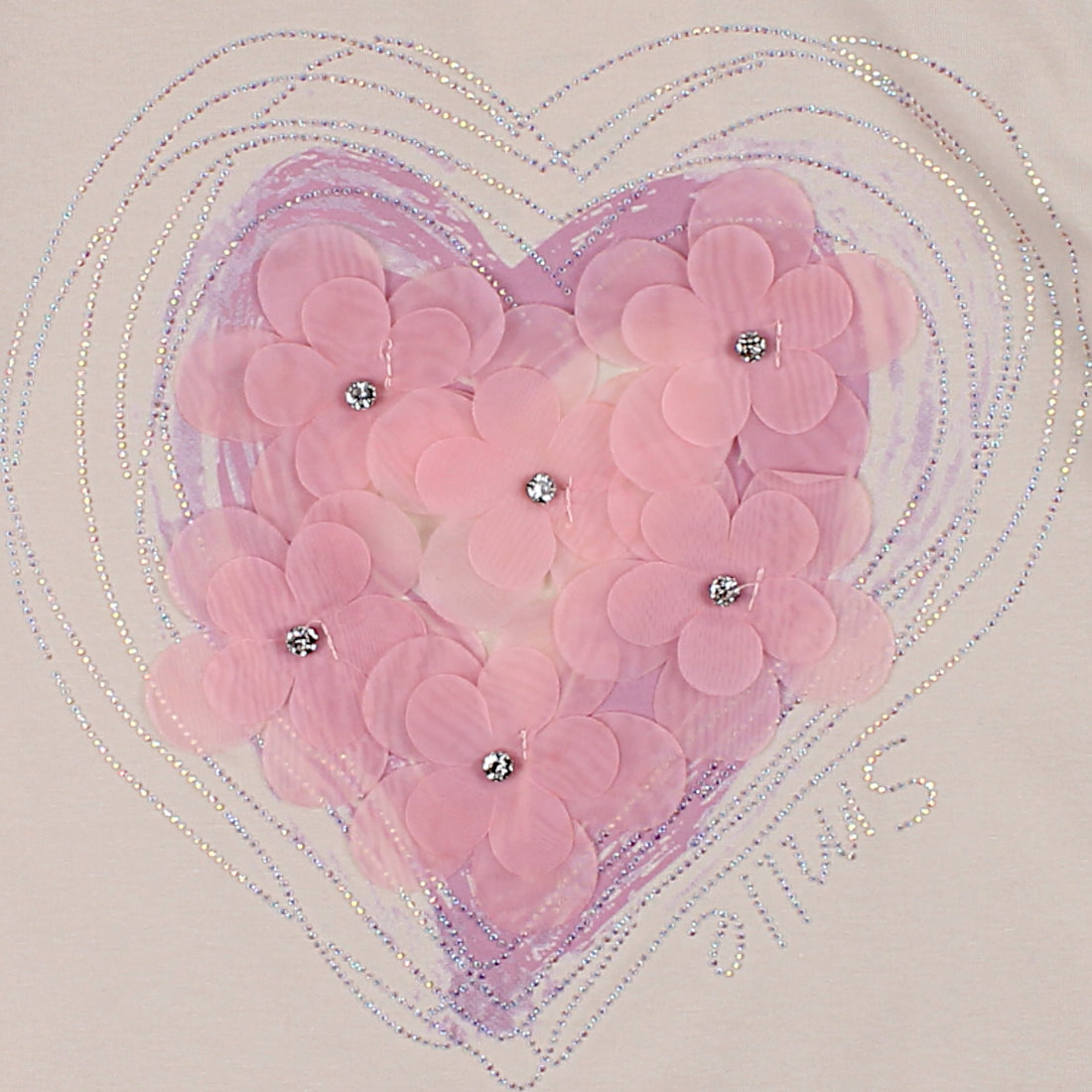 Girl's Beige Heart Blouse Happy Star 7792-15425