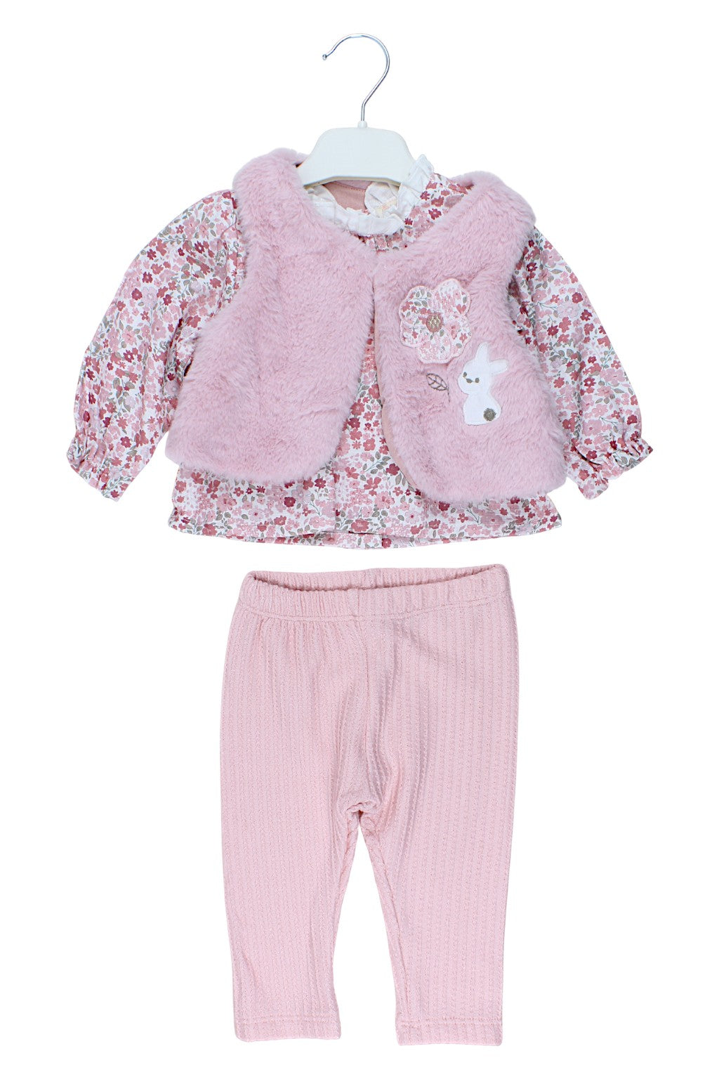 3-piece set with vest, girly pink, Baby Rose 7841-241025
