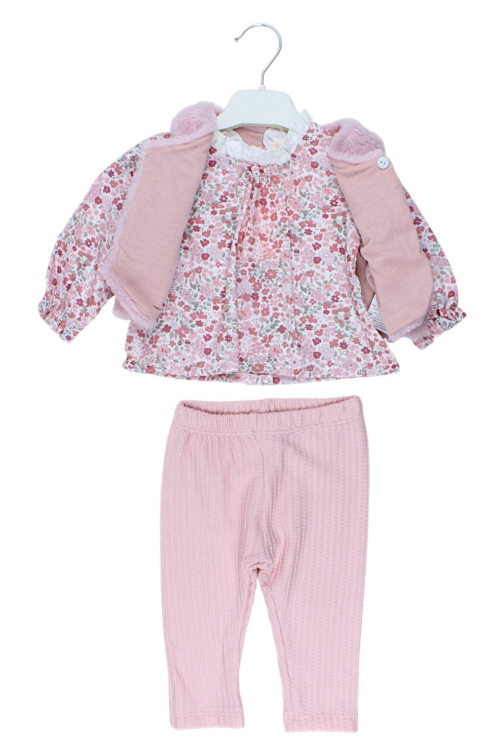 3-piece set with vest, girly pink, Baby Rose 7841-241025
