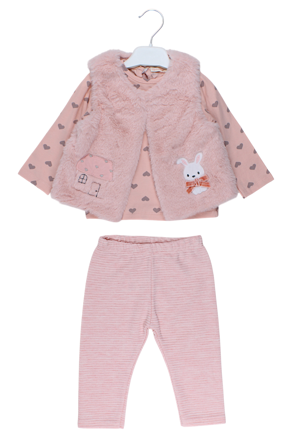 3-piece girly pink set Baby Rose 7851-11925
