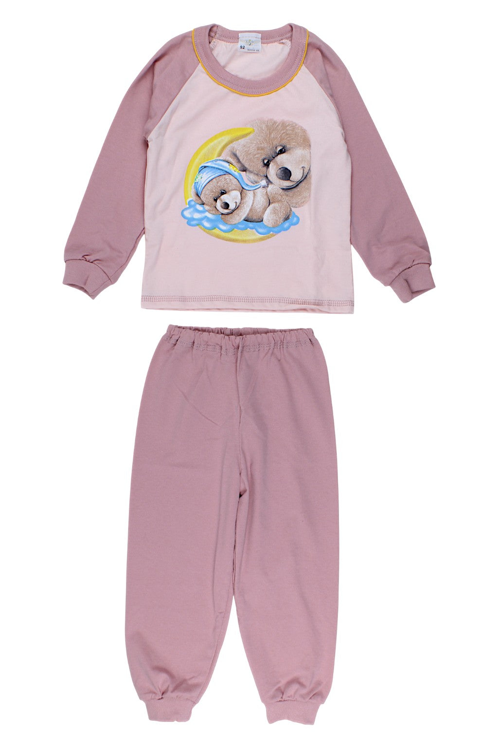 Sleeping Teddy Bears Pajamas for Girls Dusty Pink Sukces 8081-221025-5