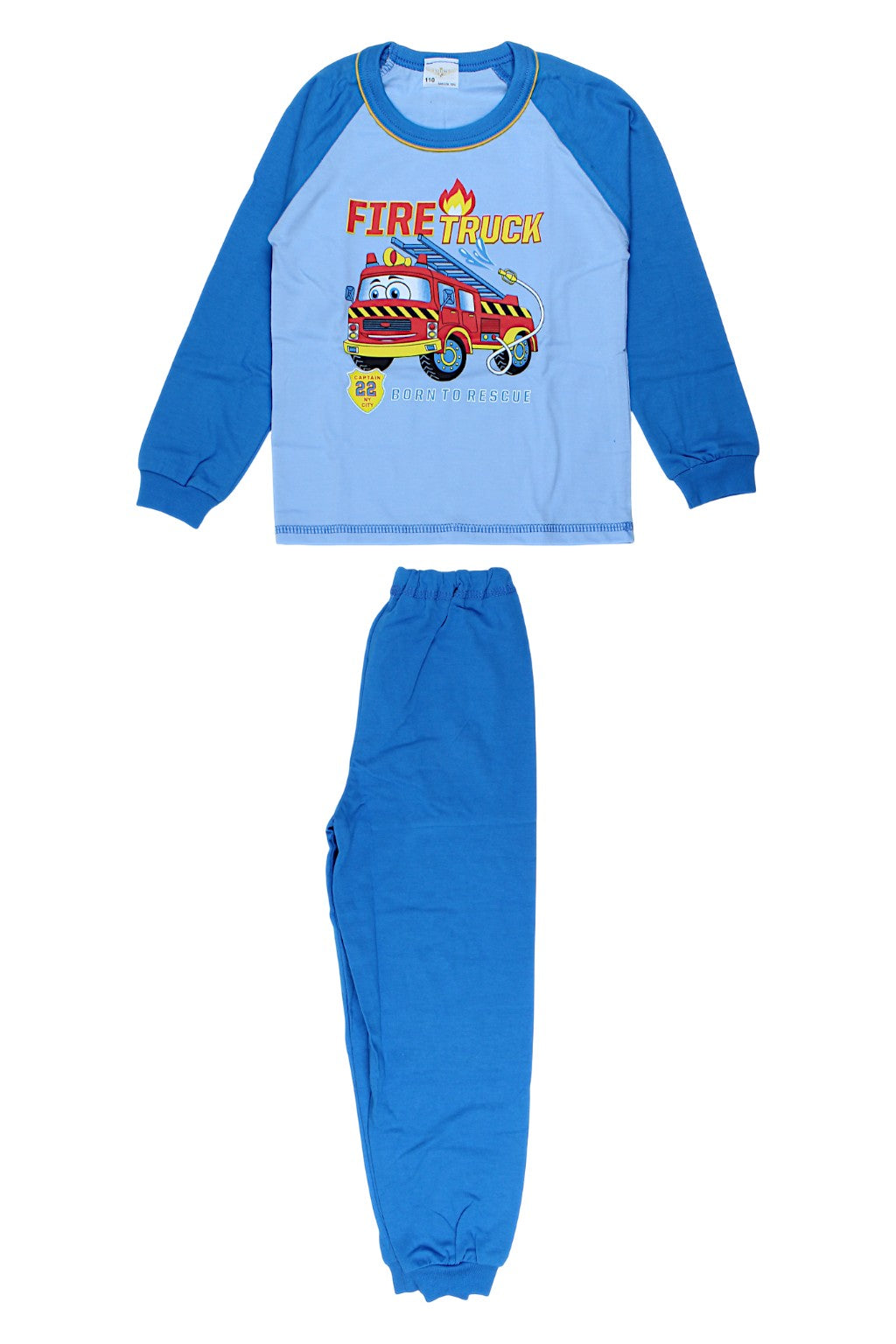 Boy's blue fire truck pajamas Sukces 8088-221025-35