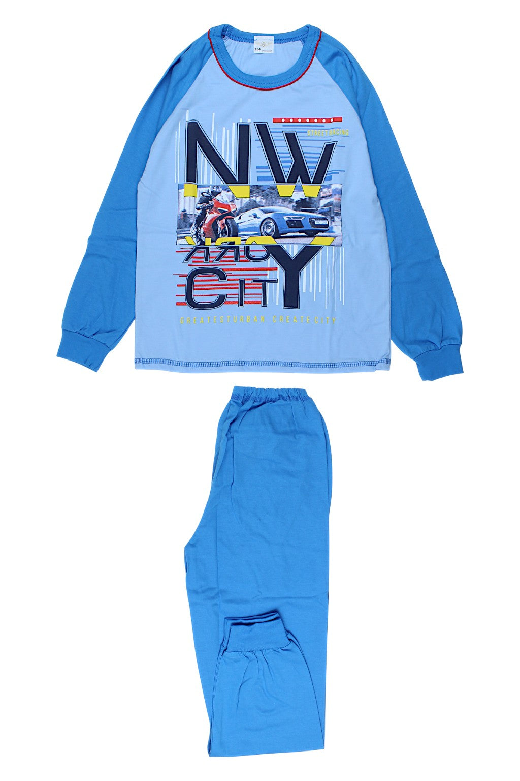 Boy's monster truck pajamas, ash gray, Sukces 8089-221025