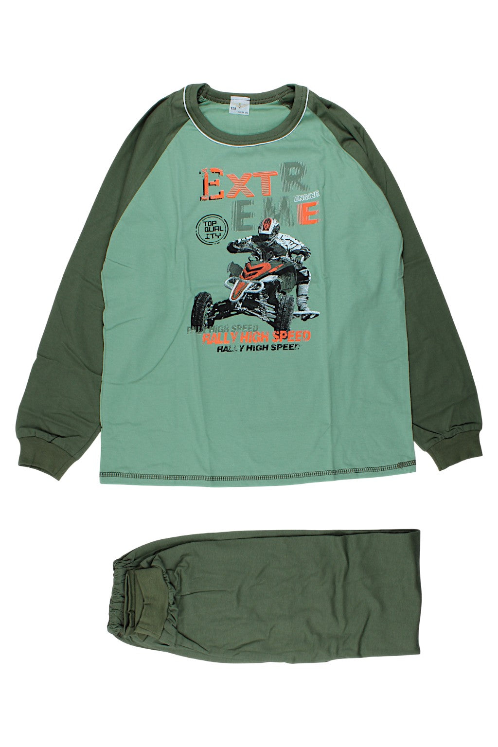 Boy's green pajamas Sukces 8106-221025