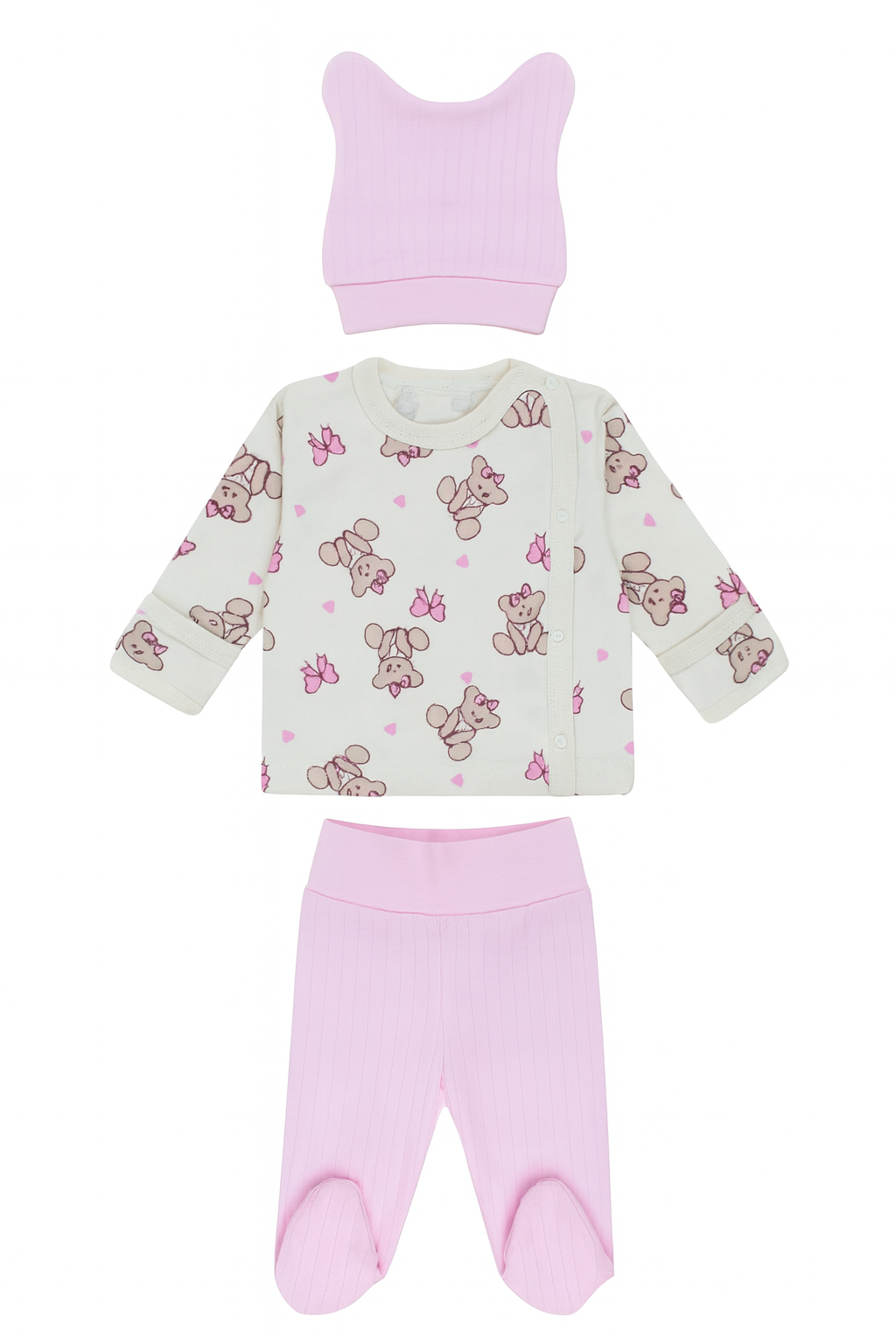 Pink girls' layette set Bebycan 9415-251125-40