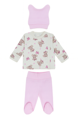 Pink girls' layette set Bebycan 9415-251125-40