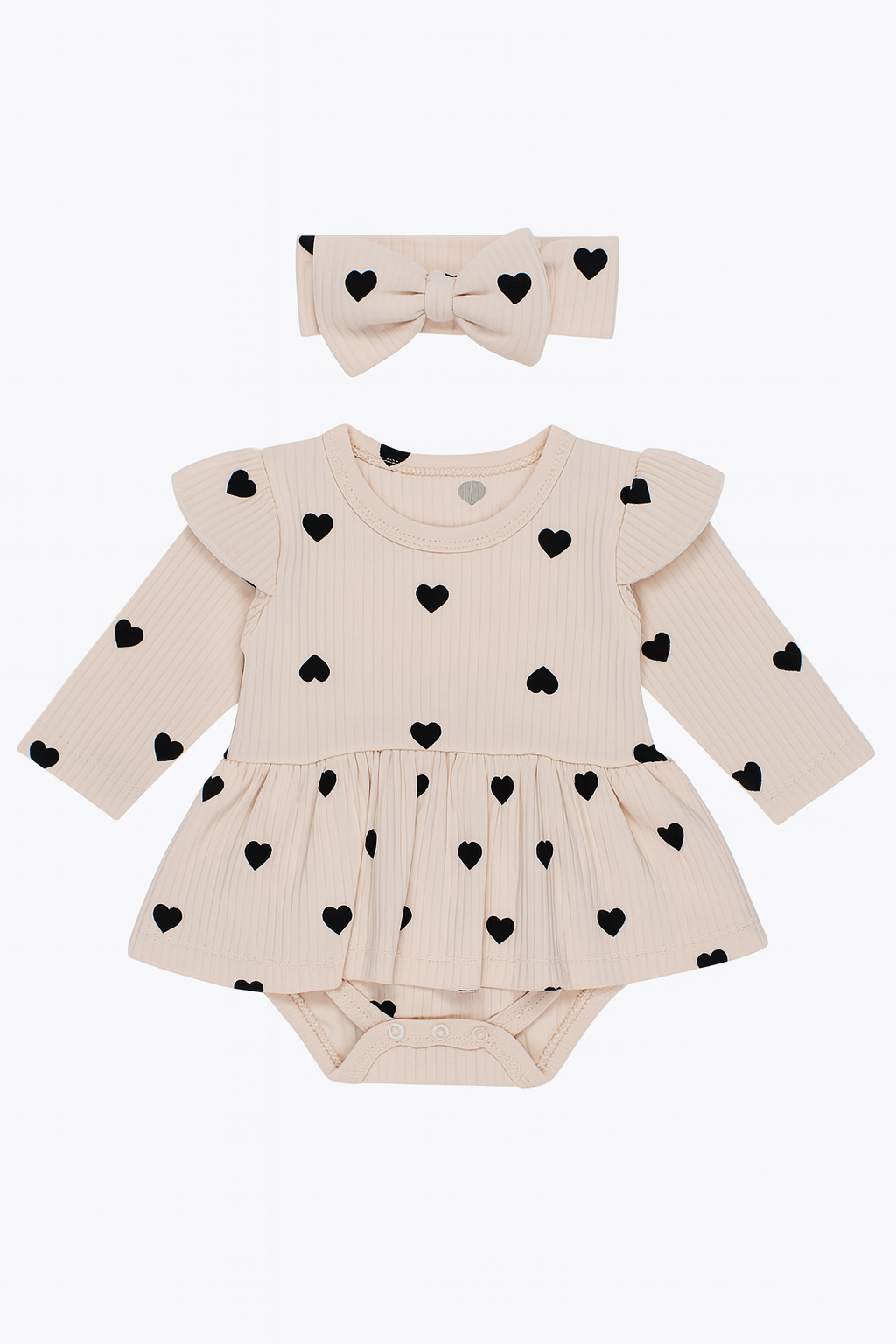 Girl's beige dress-body with headband Murat Baby 9667-16725