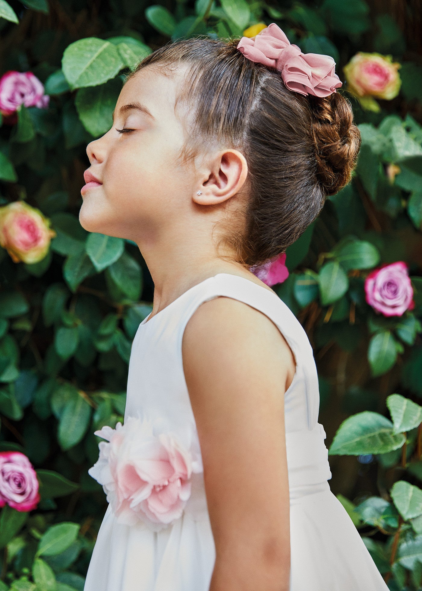 Abel & Lula 5030-1 Sukienka wizytowa dziewczynka kolor biały -  - #tag1# - #tag2# - #tag3# - #tag4#