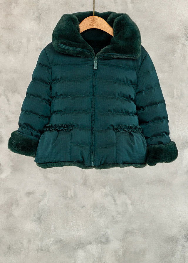 Abel & Lula Kurtka zimowa dwustronna dziewczęca 5832-75 Butelkowy -  - #tag1# - #tag2# - #tag3# - #tag4#