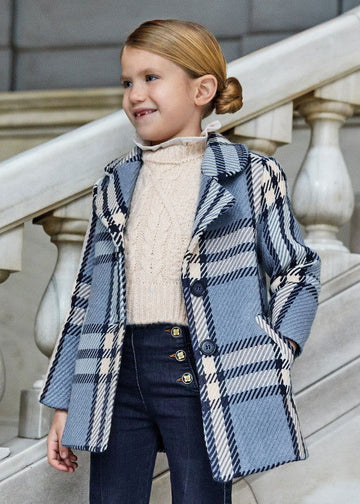 Abel & Lula Płaszcz w kratę dziewczynka 5828-43 Niebieski -  - #tag1# - #tag2# - #tag3# - #tag4#