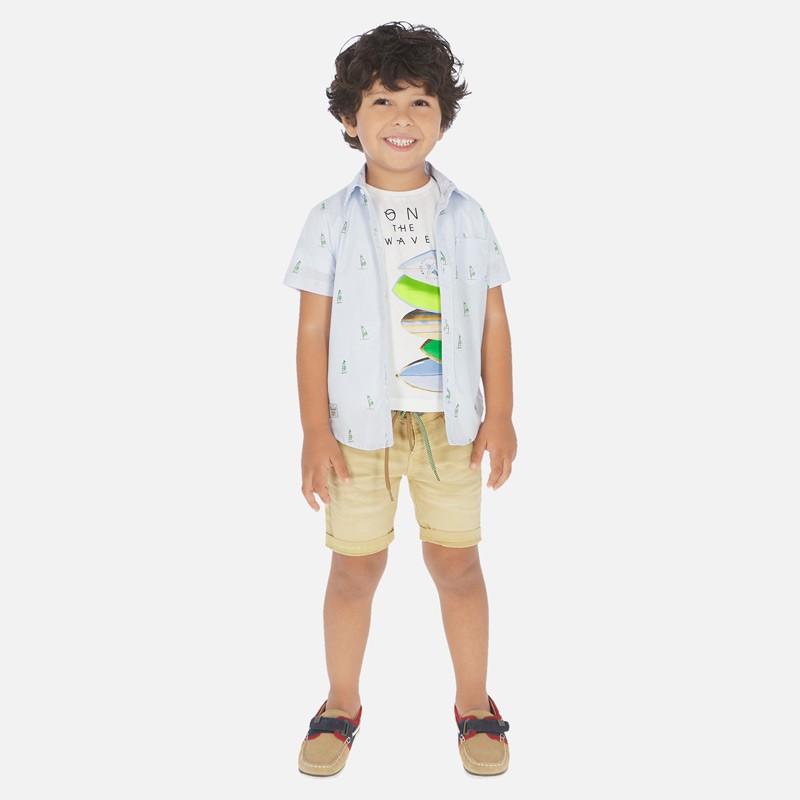 Bermudy bawełniane chłopięce Mayoral 3266-18 beżowe -  - #tag1# - #tag2# - #tag3# - #tag4#