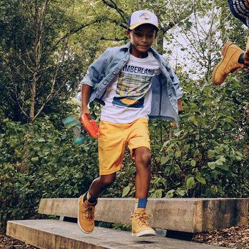 Bermudy chłopięce TIMBERLAND T24B32-565 kolor żółty -  - #tag1# - #tag2# - #tag3# - #tag4#