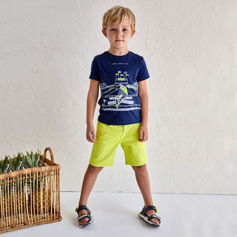 Bermudy jeansowe chłopięce Mayoral 3228-72 Limonka -  - #tag1# - #tag2# - #tag3# - #tag4#