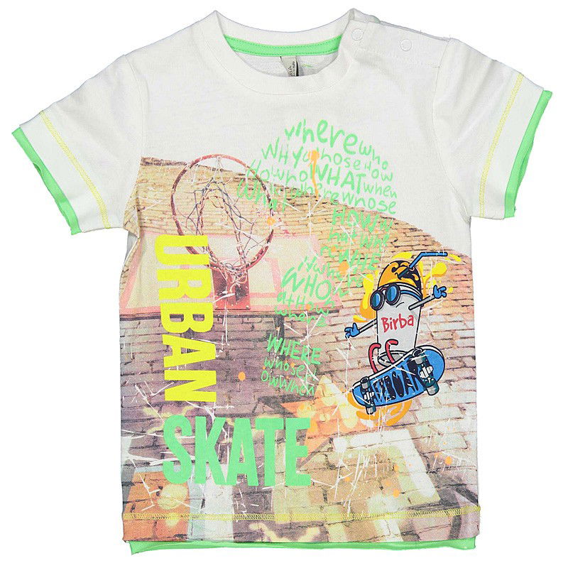 Birba Koszulka z krótkim rękawem Baby Boy 44065-00 15A kolor biały -  - #tag1# - #tag2# - #tag3# - #tag4#