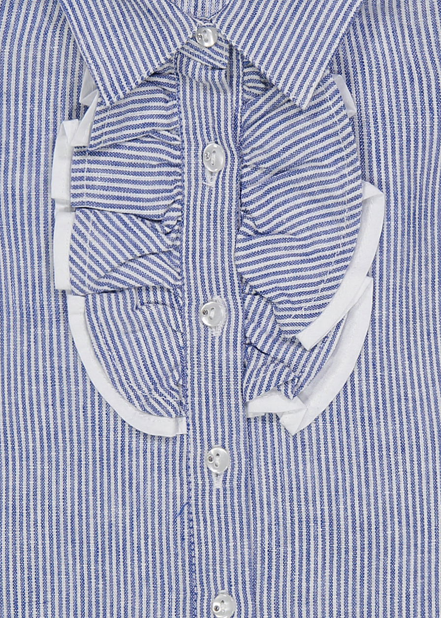 Birba&Trybeyound 60007-00-96Z Bluzka z kołnerzykiem kolor niebieski -  - #tag1# - #tag2# - #tag3# - #tag4#