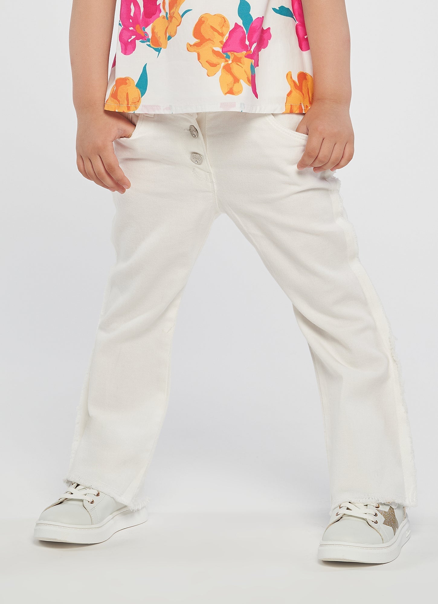 Birba&Trybeyound 62492-00-15A Spodnie dzwony kolor biały -  - #tag1# - #tag2# - #tag3# - #tag4#