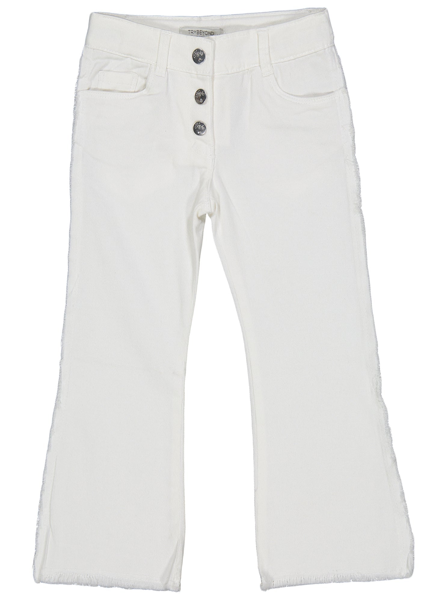 Birba&Trybeyound 62492-00-15A Spodnie dzwony kolor biały -  - #tag1# - #tag2# - #tag3# - #tag4#