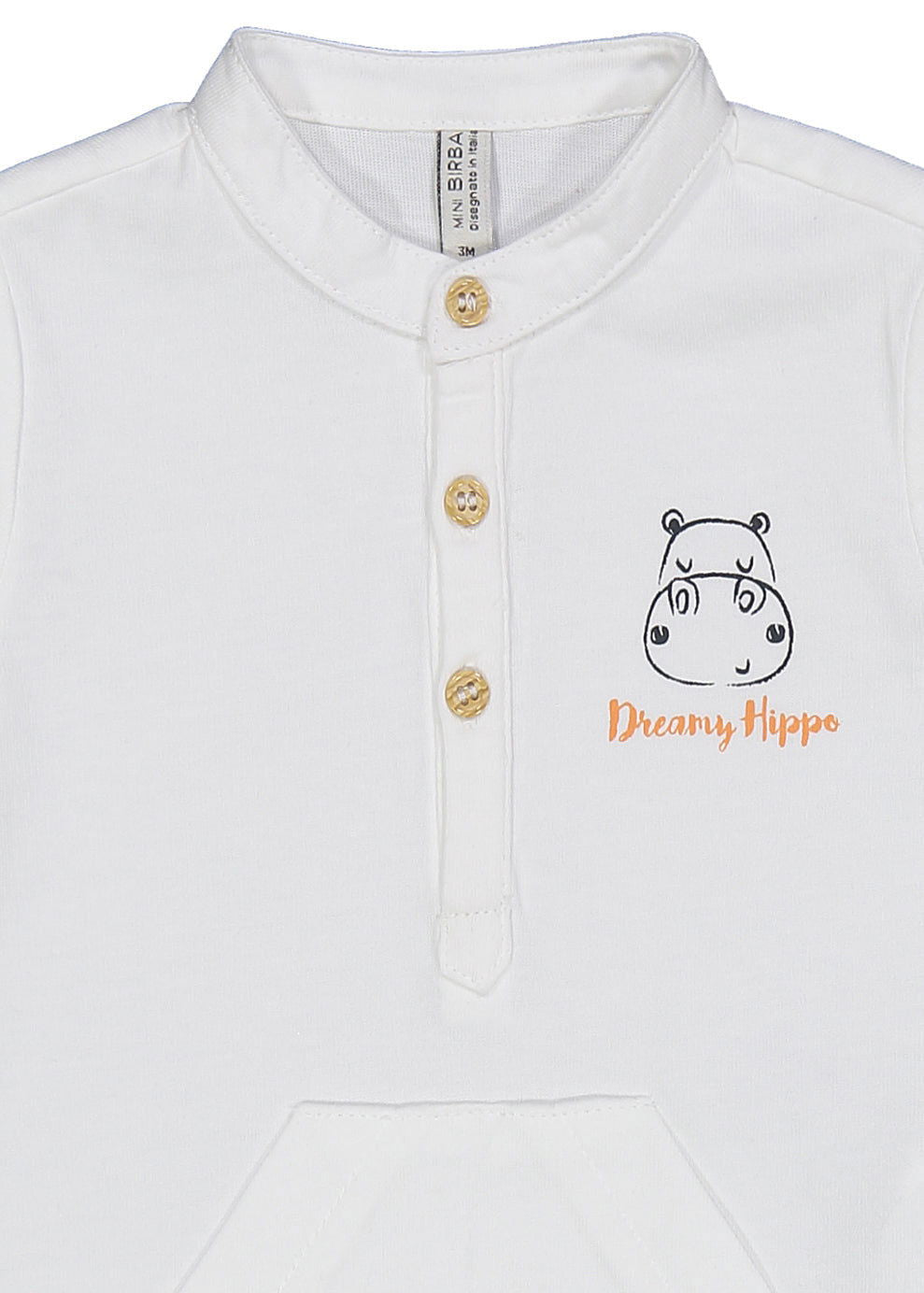 Birba&Trybeyound 64037-00-10E Bluzka na stójce krótki rękaw kolor biały -  - #tag1# - #tag2# - #tag3# - #tag4#