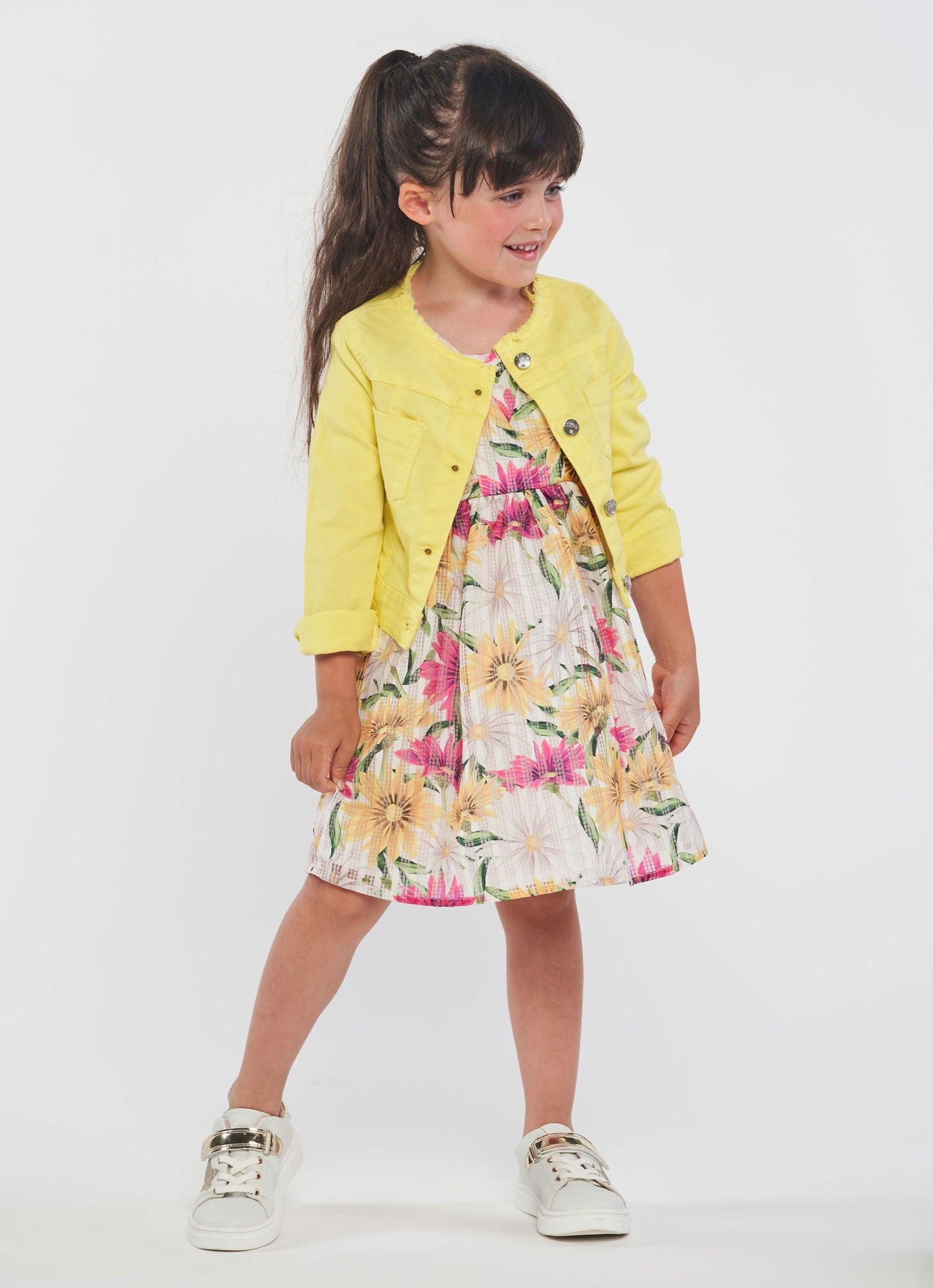 Birba&Trybeyound 65592-00-95Z Sukienka w kwiaty kolor żółty -  - #tag1# - #tag2# - #tag3# - #tag4#