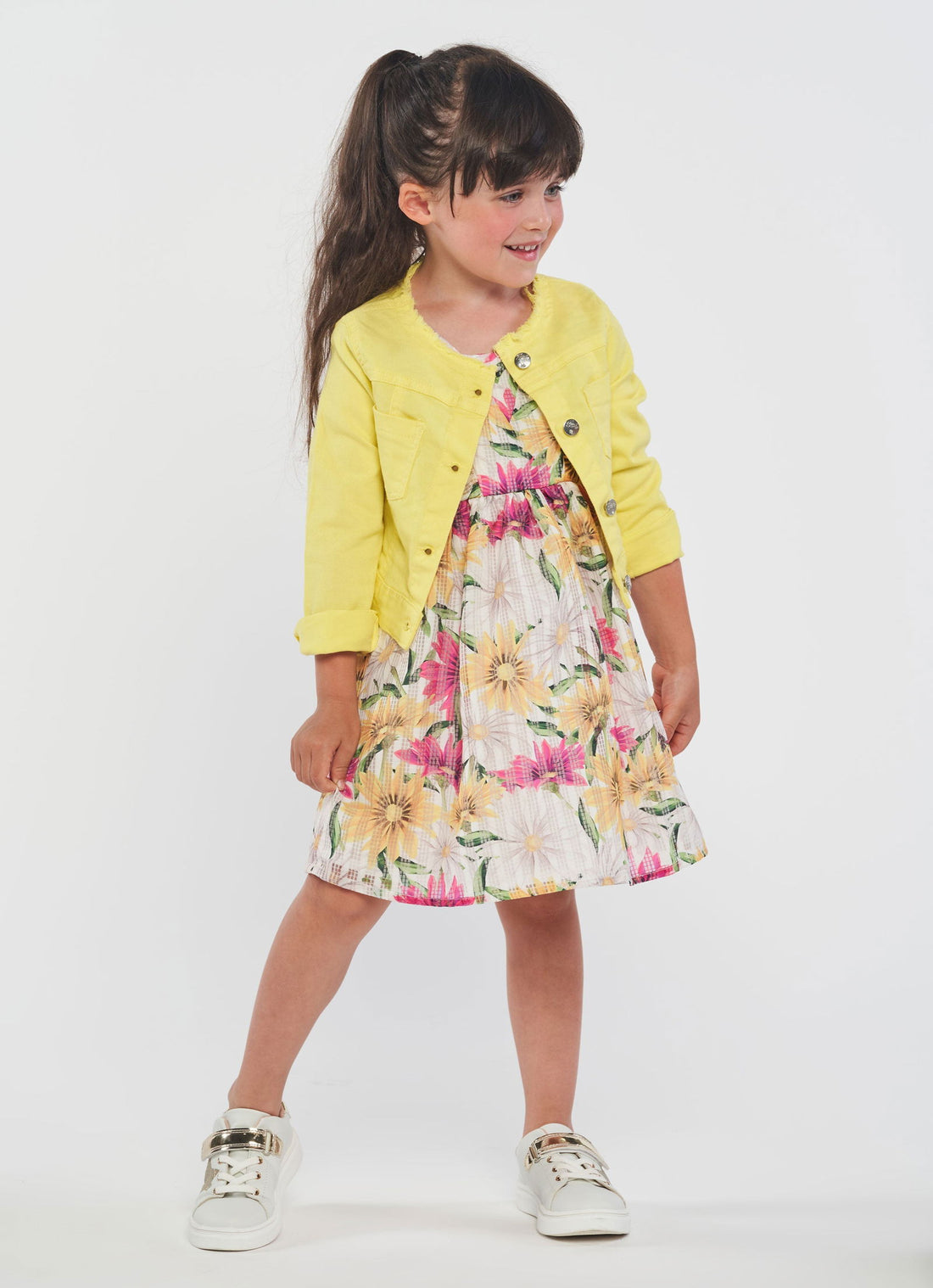 Birba&Trybeyound 65592-00-95Z Sukienka w kwiaty kolor żółty -  - #tag1# - #tag2# - #tag3# - #tag4#