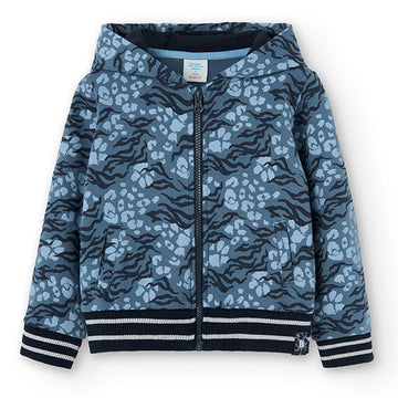 Bluza z nadrukiem dla dziewczynki Boboli 455172-9928 kolor granat -  - #tag1# - #tag2# - #tag3# - #tag4#