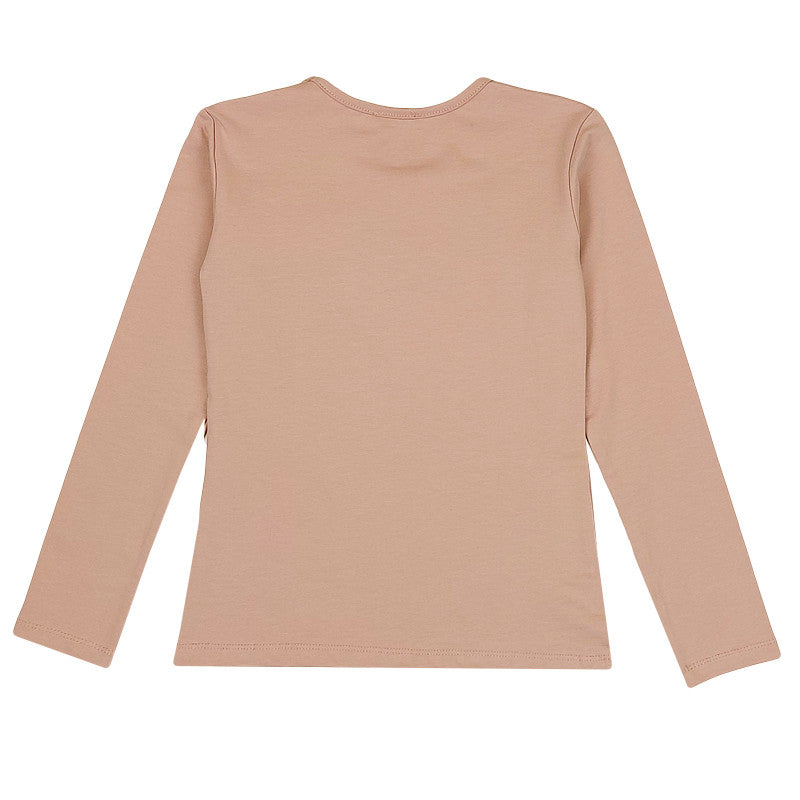 Bluzka Długi Rękaw Sowa dziewczynka pudrowy róż 4616-71023  GKMOD -  - #tag1# - #tag2# - #tag3# - #tag4#