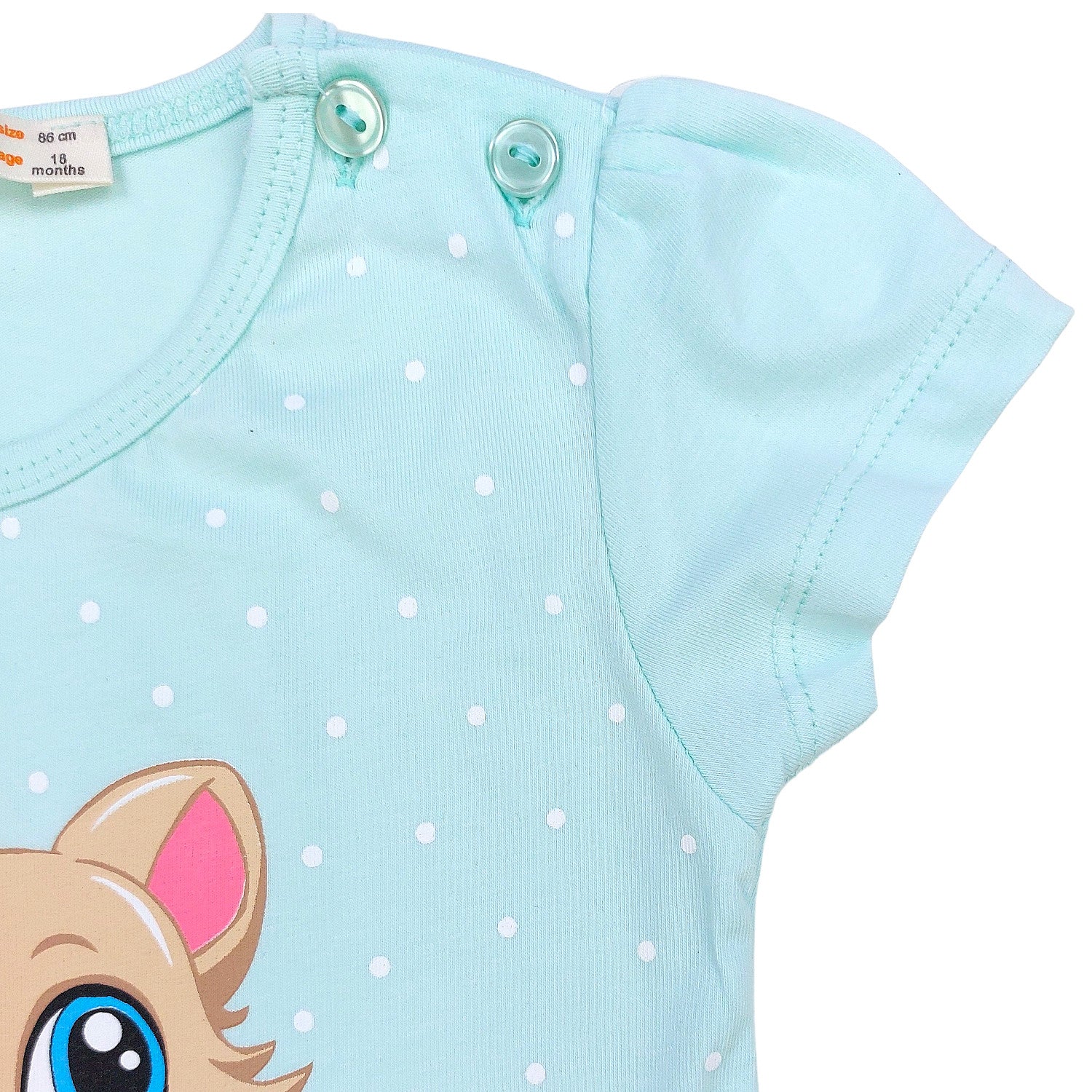 Bluzka Kotek dziewczynka mięta 1743-24624 GKMOD -  - #tag1# - #tag2# - #tag3# - #tag4#