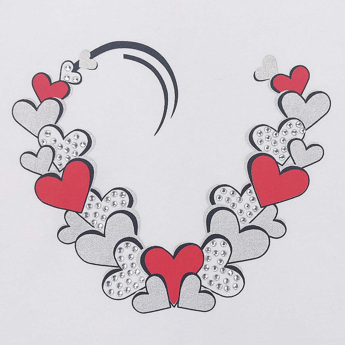 Bluzka Serca dziewczynka biały 1523-11223  GKMOD -  - #tag1# - #tag2# - #tag3# - #tag4#