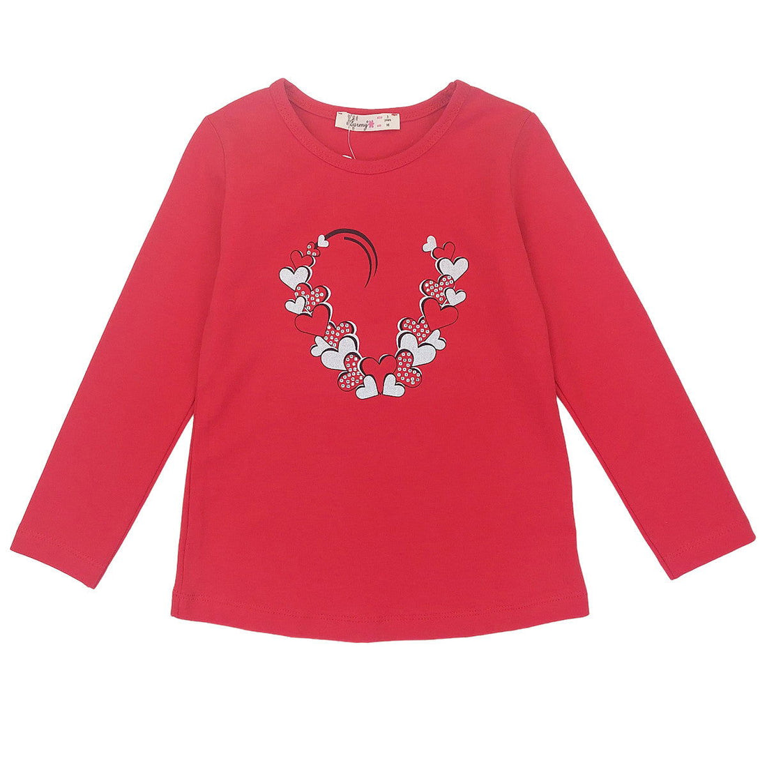 Bluzka Serca dziewczynka czerwony 1523-11223  GKMOD -  - #tag1# - #tag2# - #tag3# - #tag4#