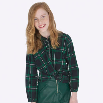 Bluzka koszulowa w kratę dziewczęca Mayoral 7106-52 -  - #tag1# - #tag2# - #tag3# - #tag4#