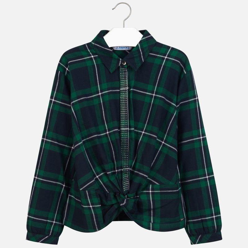 Bluzka koszulowa w kratę dziewczęca Mayoral 7106-52 -  - #tag1# - #tag2# - #tag3# - #tag4#