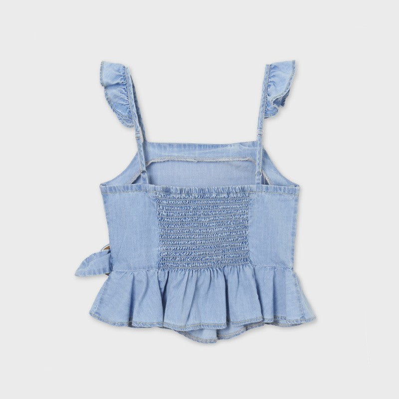 Bluzka z klamrą dziewczynka Mayoral 6179-16 niebieski -  - #tag1# - #tag2# - #tag3# - #tag4#