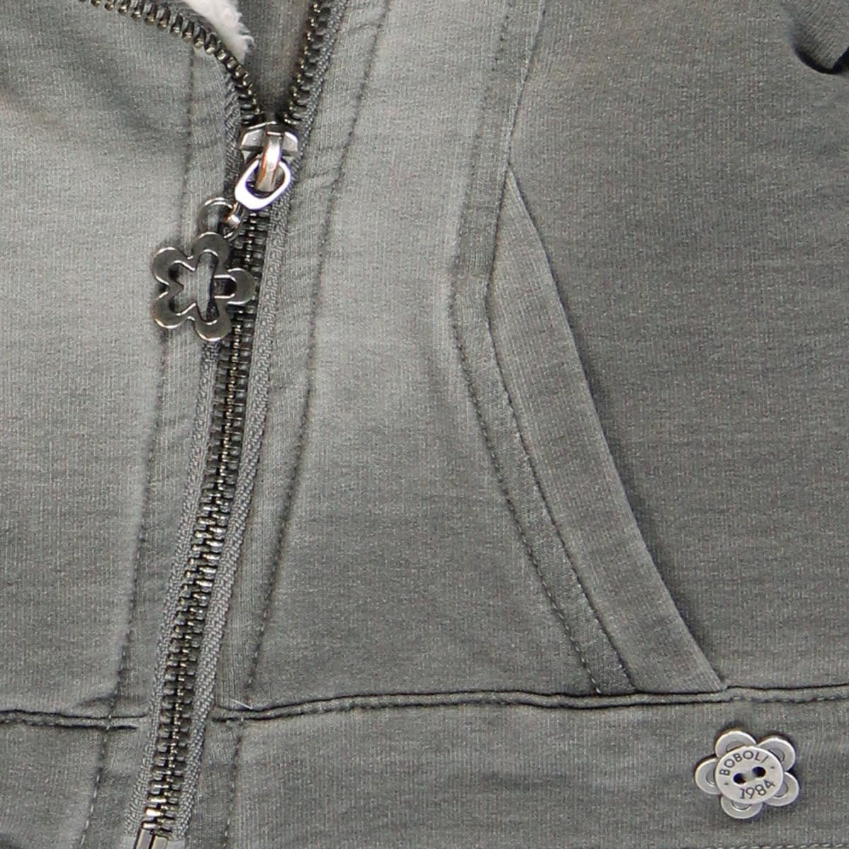 Boboli 204118_GREY Bluza ocieplana kolor popiel -  - #tag1# - #tag2# - #tag3# - #tag4#