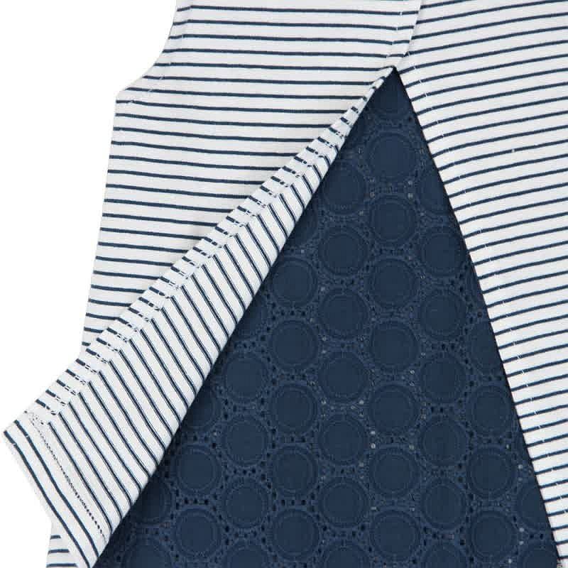 Boboli 205108-9775 Bluzka dziewczęca na ramiączkach kolor biały/granat -  - #tag1# - #tag2# - #tag3# - #tag4#