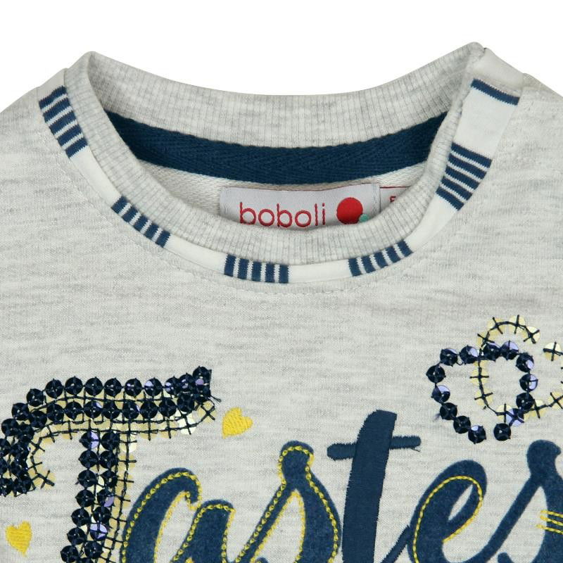 Boboli 226055-7299 Bluza dla dziewczynki kolor szary -  - #tag1# - #tag2# - #tag3# - #tag4#