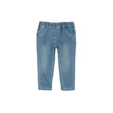 Boboli 295006-BLEACH Spodnie dla dziewczynki bawełniane z kieszonkami kolor niebieski -  - #tag1# - #tag2# - #tag3# - #tag4#