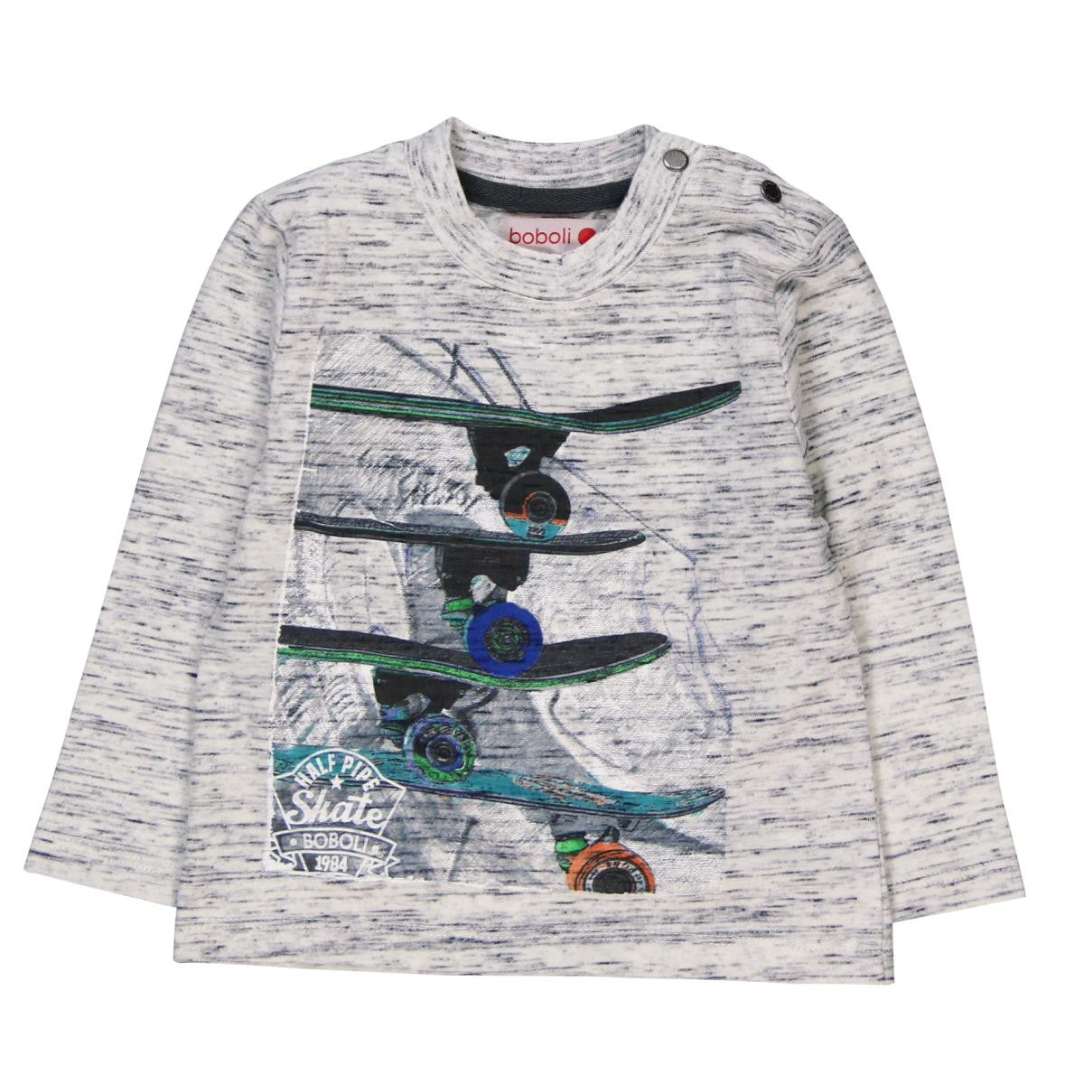 Boboli 344012_8081 bluzka kolor szary melanż -  - #tag1# - #tag2# - #tag3# - #tag4#