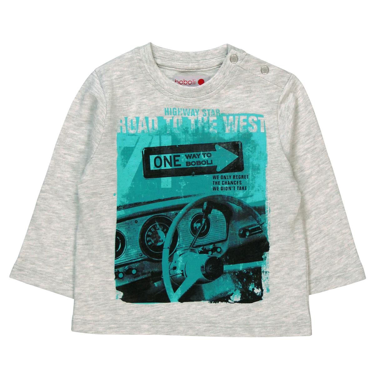 Boboli 344023_7299 bluzka kolor szary melanż -  - #tag1# - #tag2# - #tag3# - #tag4#