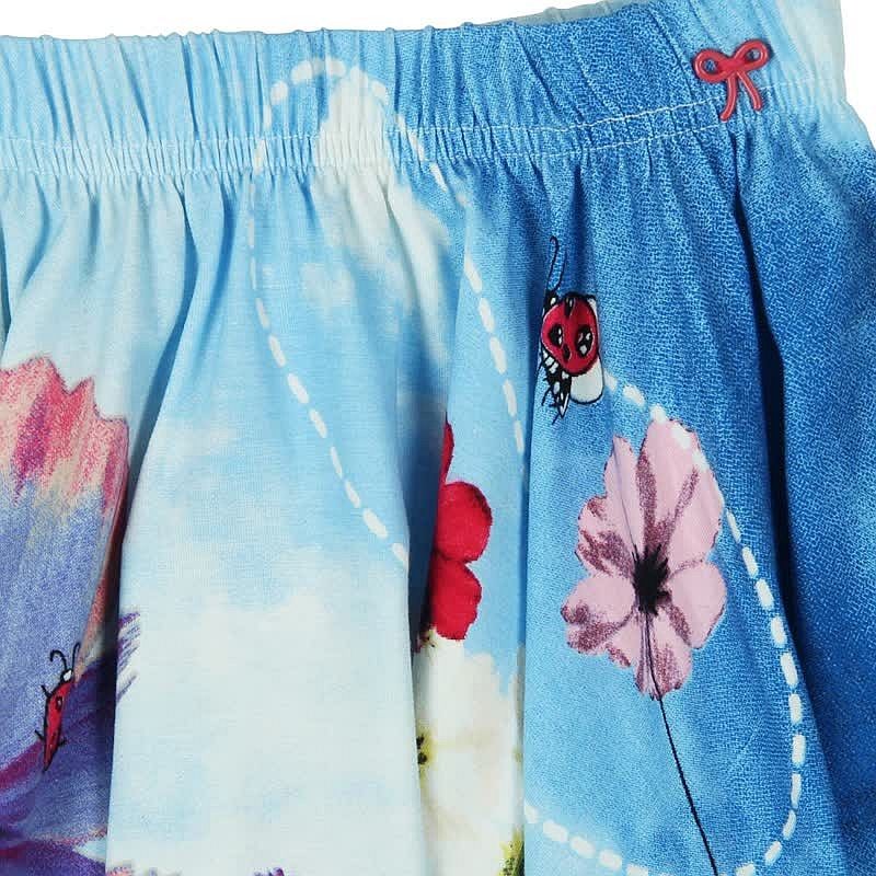 Boboli 435147-1100 Spódnica dziewczęca na gumeczce kolor niebieski -  - #tag1# - #tag2# - #tag3# - #tag4#