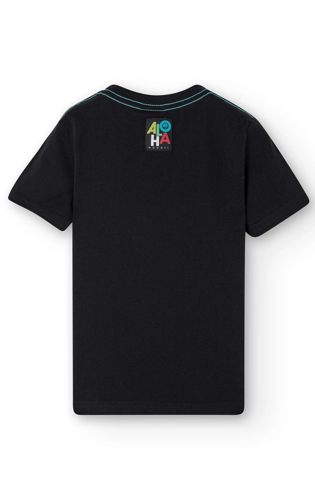 Boboli 526104-890 T-shirt chłopiec kolor czarny -  - #tag1# - #tag2# - #tag3# - #tag4#