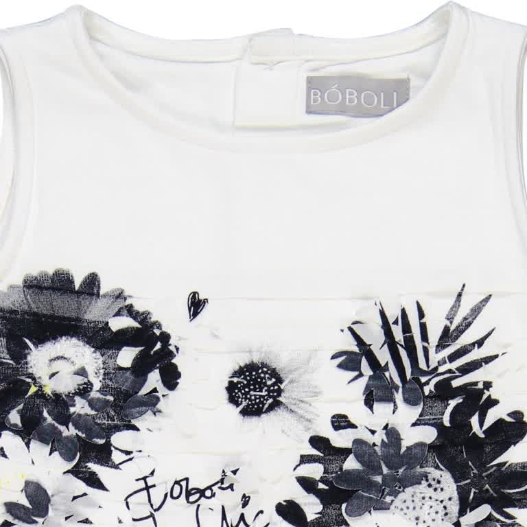 Boboli 723518-1100 sukienka kolor BIAŁY -  - #tag1# - #tag2# - #tag3# - #tag4#