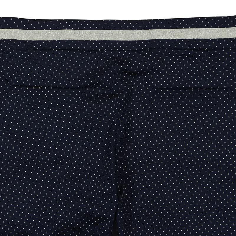 Boboli 725071-9757 Spodnie dziewczęce ze streczem w kropeczki kolor granat -  - #tag1# - #tag2# - #tag3# - #tag4#