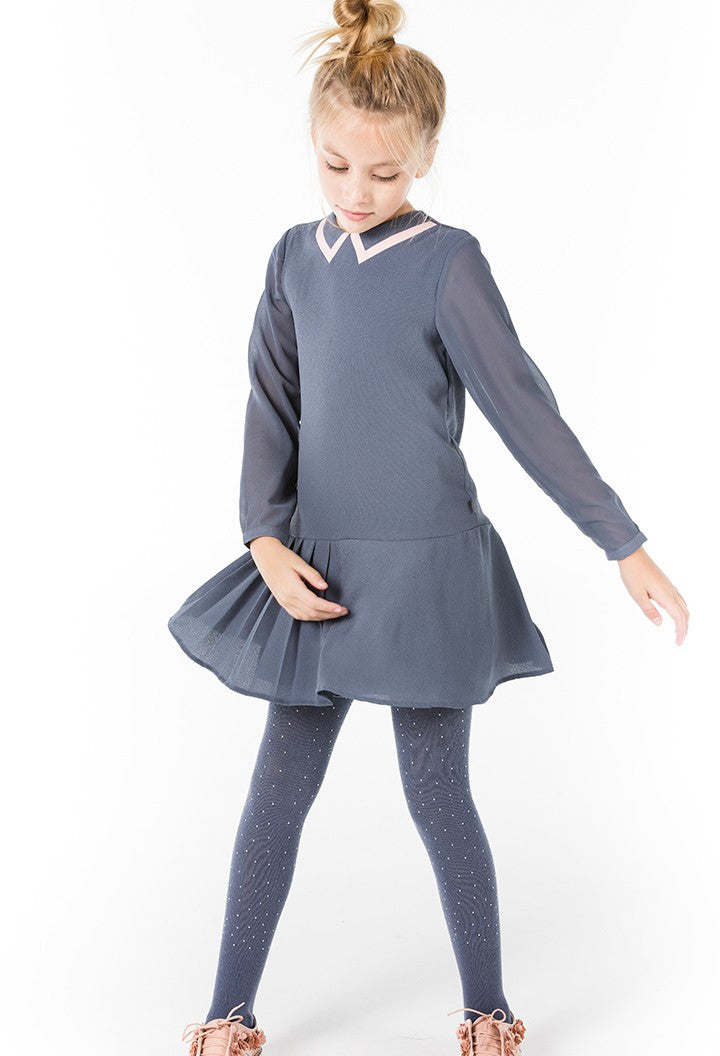 Boboli 726566-8097 sukienka dla dziewczynki kolor popiół -  - #tag1# - #tag2# - #tag3# - #tag4#