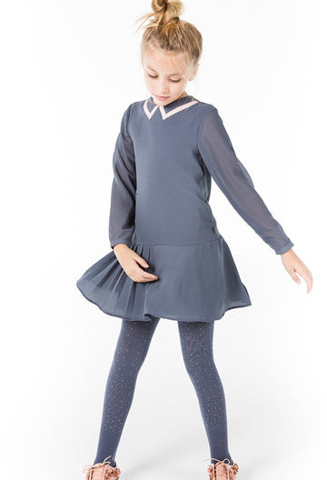 Boboli 726566-8097 sukienka dla dziewczynki kolor popiół -  - #tag1# - #tag2# - #tag3# - #tag4#