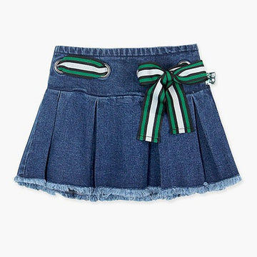 Boboli Spódnica jeansowa dla dziewczynki niebieska 417080-BLUE -  - #tag1# - #tag2# - #tag3# - #tag4#