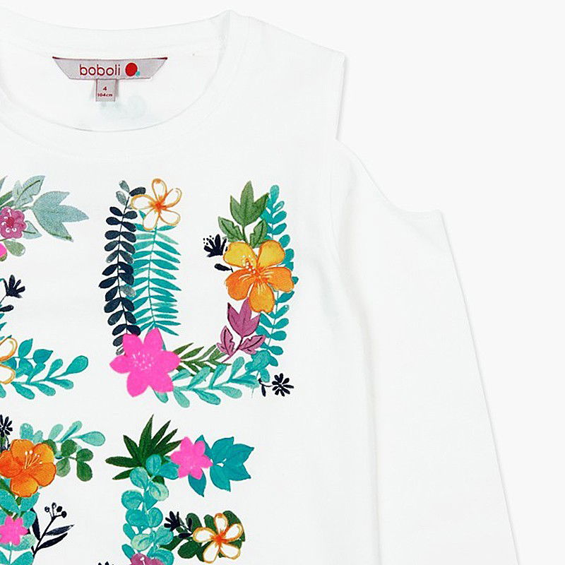 Boboli koszulka dla dziewczynki biała 457163-1100 -  - #tag1# - #tag2# - #tag3# - #tag4#