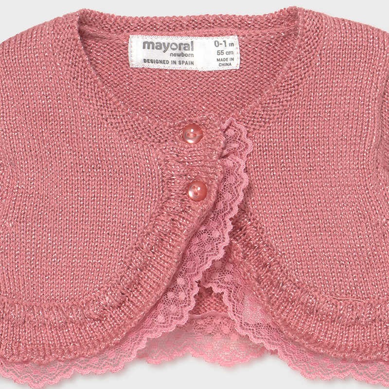 Bolerko trykotowe dla dziewczynek Mayoral 1331-18 różowe -  - #tag1# - #tag2# - #tag3# - #tag4#