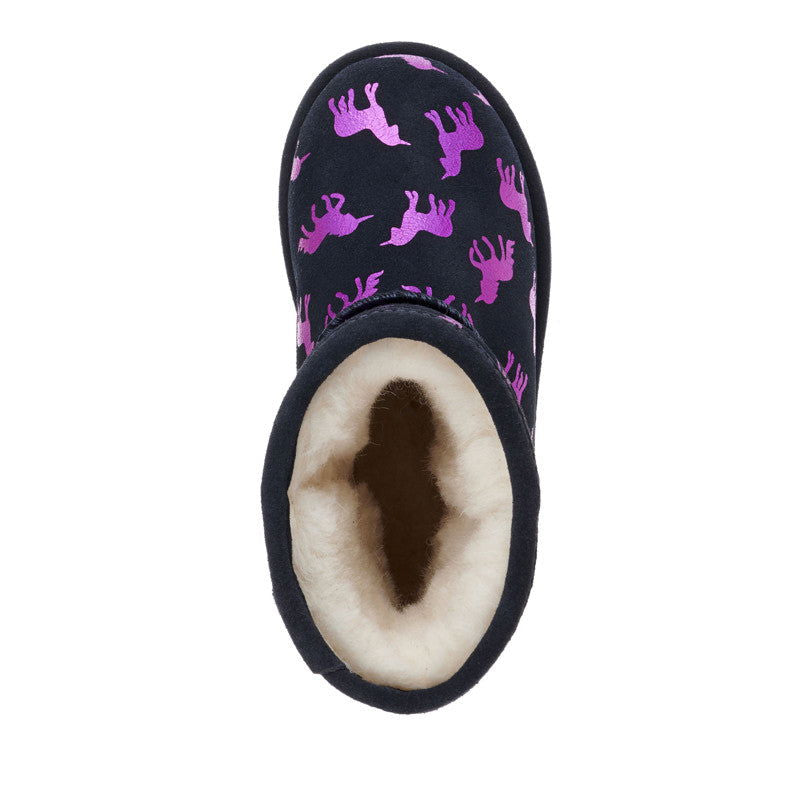 Botki EMU AUSTRALIA Rainbow Unicorn Brumby K12373-Midnight czarny -  - #tag1# - #tag2# - #tag3# - #tag4#