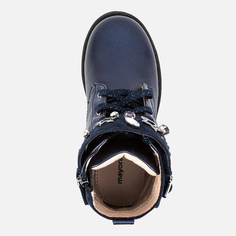 Buty biker w gwiazdki sznurowane dla dziewczynki Mayoral 46031-71 Granatowy -  - #tag1# - #tag2# - #tag3# - #tag4#